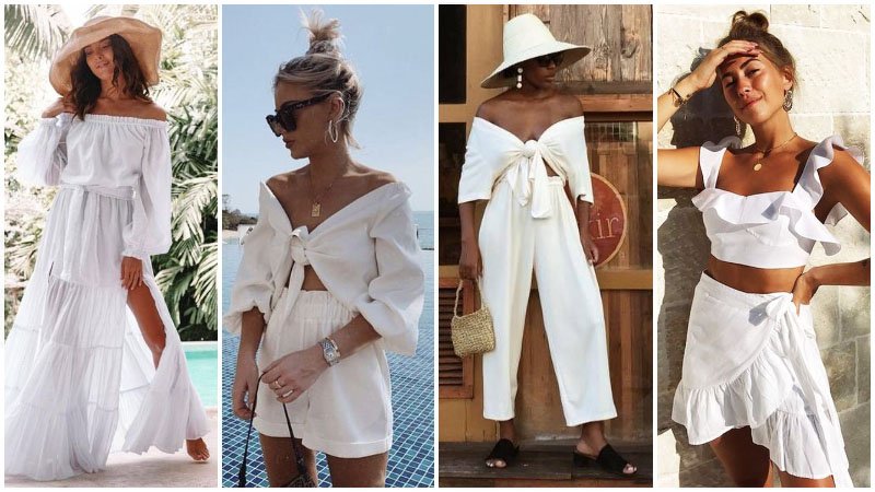 All White Beach Outfits